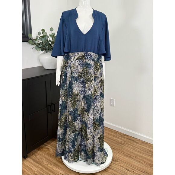 KIYONNA Avisa Flutter Sleeve Maxi Dress Size 4X - Picture 6 of 12